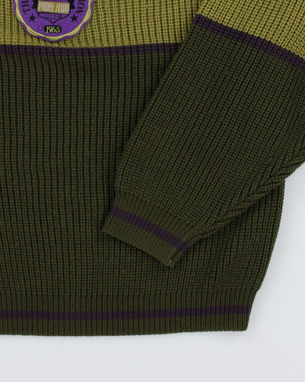 Vintage 90s Point Zero Green Jumper - M