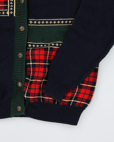 Vintage 90s Tabi International Tartan Detailed Cardigan - XS