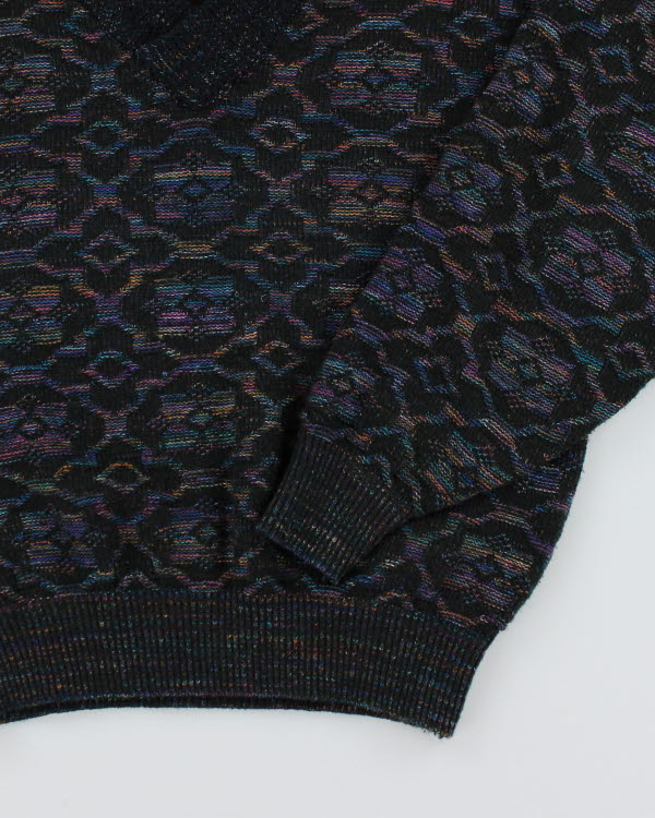 Vintage 80s/90s Nino Foriero V-Neck Knit Jumper - M