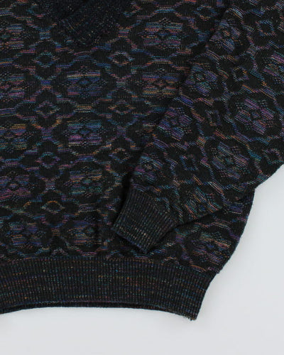 Vintage 80s/90s Nino Foriero V-Neck Knit Jumper - M