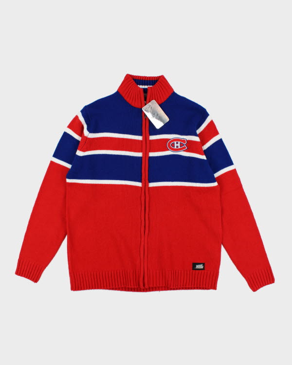 Deadstock Montreal National Hockey League NHL Zip-up Knit Jumper - L