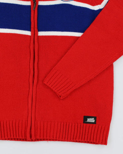 Deadstock Montreal National Hockey League NHL Zip-up Knit Jumper - L