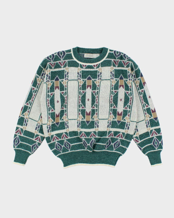 Vintage 90s Van Heusen Abstract Knit - M