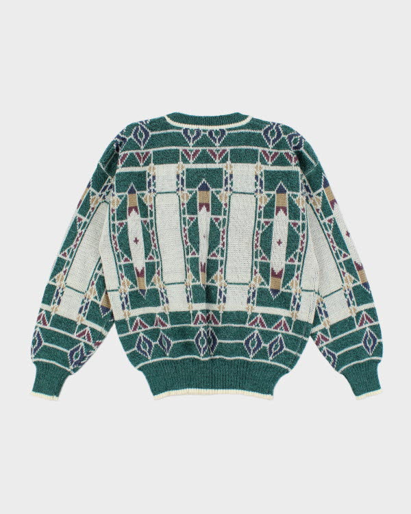 Vintage 90s Van Heusen Abstract Knit - M