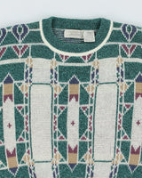Vintage 90s Van Heusen Abstract Knit - M