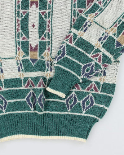 Vintage 90s Van Heusen Abstract Knit - M