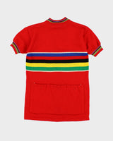 Vintage 80s Wool Short Sleeve Cycling Jumper - S