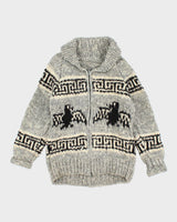 Vintage 80's Heavyweight Cowichan Zip Up Cardigan - L