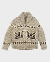 Vintage 90's Heavyweight Cowichan Zip Up Cardigan - M