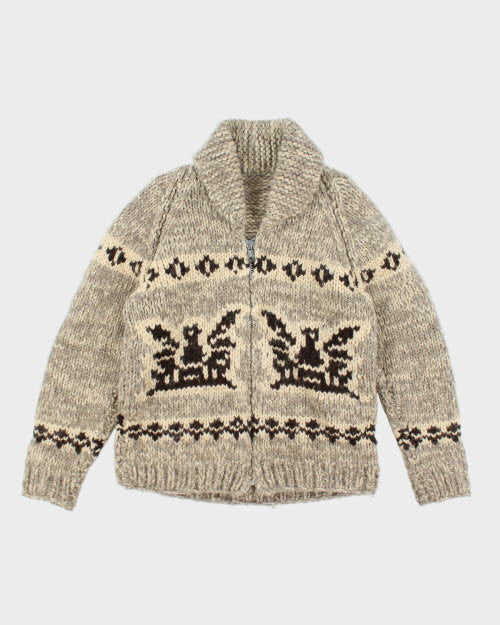 Vintage 90's Heavyweight Cowichan Zip Up Cardigan - M