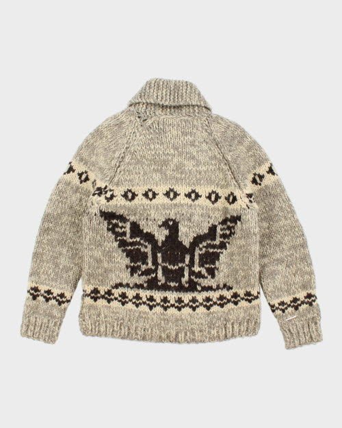 Vintage 90's Heavyweight Cowichan Zip Up Cardigan - M