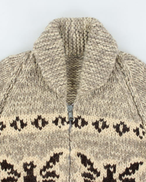 Vintage 90's Heavyweight Cowichan Zip Up Cardigan - M