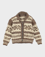 Vintage 80's Heavyweight Cowichan Zip Up Cardigan - S
