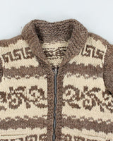 Vintage 80's Heavyweight Cowichan Zip Up Cardigan - S