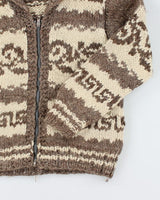 Vintage 80's Heavyweight Cowichan Zip Up Cardigan - S