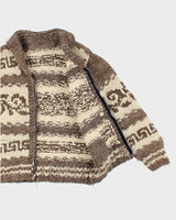 Vintage 80's Heavyweight Cowichan Zip Up Cardigan - S
