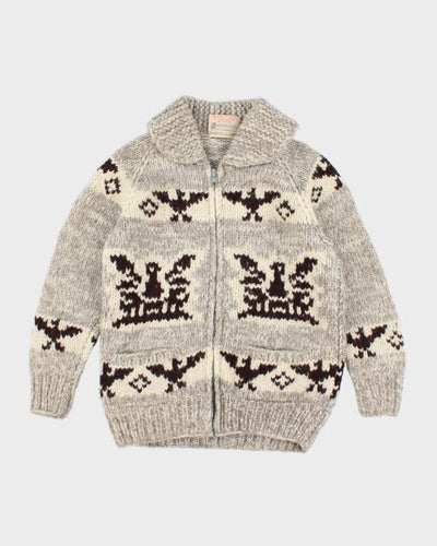 Vintage 70's Heavyweight Cowichan Zip Up Cardigan - M