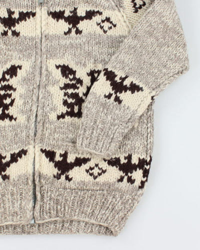 Vintage 70's Heavyweight Cowichan Zip Up Cardigan - M