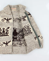 Vintage 70's Heavyweight Cowichan Zip Up Cardigan - M