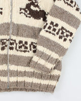 Vintage 70's Heavyweight Cowichan Indian Zip Up Cardigan - L