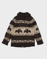 Vintage 80's Heavyweight Cowichan Zip Up Cardigan - L