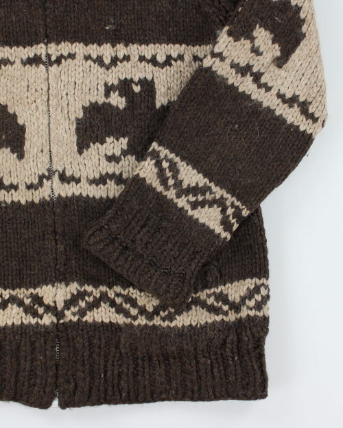Vintage 80's Heavyweight Cowichan Zip Up Cardigan - L
