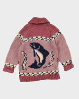 Vintage 80's Heavyweight Cowichan Zip Up Cardigan - L
