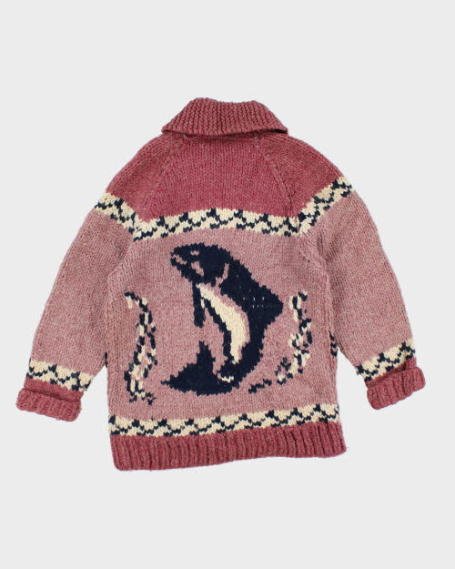 Vintage 80's Heavyweight Cowichan Zip Up Cardigan - L