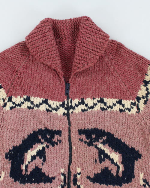 Vintage 80's Heavyweight Cowichan Zip Up Cardigan - L
