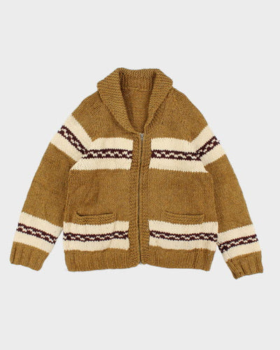 Vintage 80's Heavyweight Cowichan Zip Up Cardigan - L