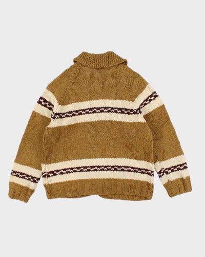 Vintage 80's Heavyweight Cowichan Zip Up Cardigan - L