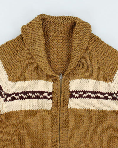 Vintage 80's Heavyweight Cowichan Zip Up Cardigan - L