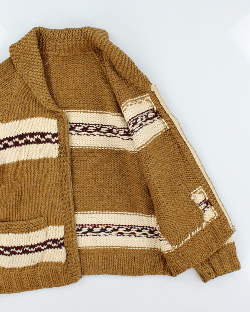Vintage 80's Heavyweight Cowichan Zip Up Cardigan - L