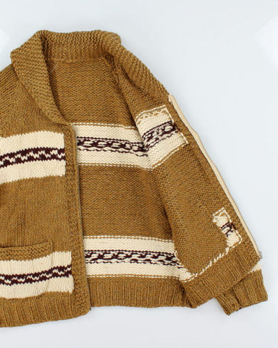 Vintage 80's Heavyweight Cowichan Zip Up Cardigan - L