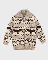 Vintage 80's Heavyweight Cowichan Zip Up Cardigan - L