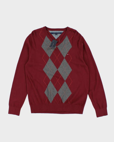 Deadstock Tommy Hilfiger V-neck Knit Jumper - L