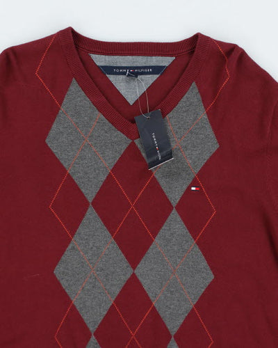 Deadstock Tommy Hilfiger V-neck Knit Jumper - L