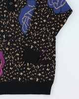 Vintage POP Quarter Button Knit Jumper - M