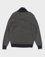Deadstock Black Brown Wool Blend Jumper - L
