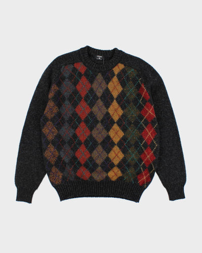 Vintage St Michael Wool Argyle Jumper - S