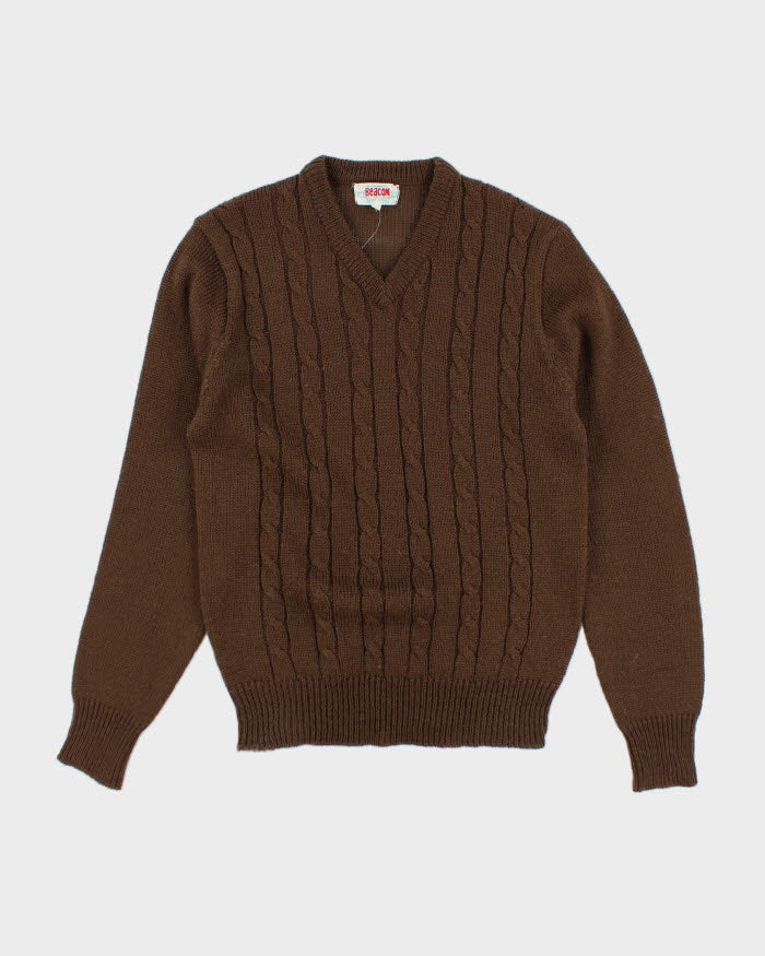 Vintage Beacon Aran Knit Jumper - L