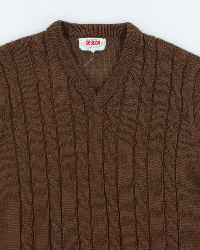 Vintage Beacon Aran Knit Jumper - L
