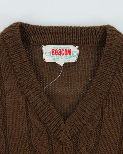 Vintage Beacon Aran Knit Jumper - L