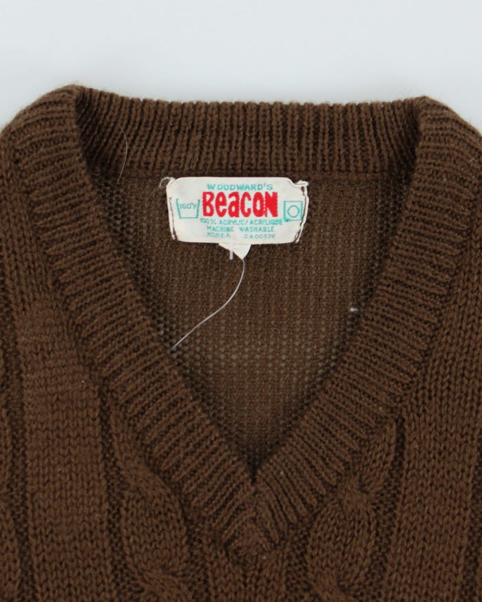 Vintage Beacon Aran Knit Jumper - L