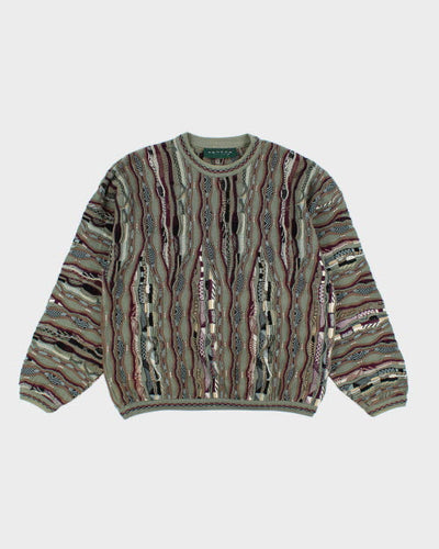 Vintage 90's Tundra Patterned Knit Jumper - M