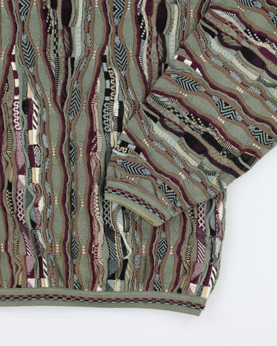 Vintage 90's Tundra Patterned Knit Jumper - M