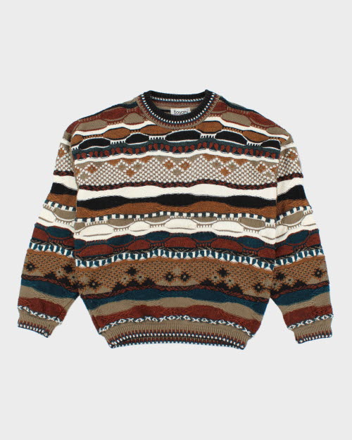 Vintage 90's Tossani Patterned Knit Jumper - L