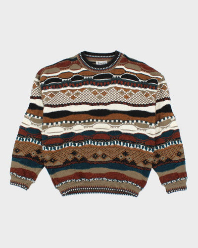 Vintage 90's Tossani Patterned Knit Jumper - L