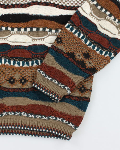 Vintage 90's Tossani Patterned Knit Jumper - L