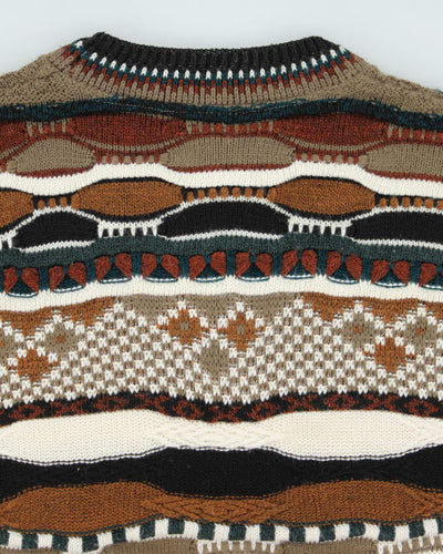 Vintage 90's Tossani Patterned Knit Jumper - L